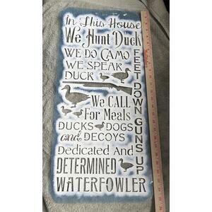 5 Large Reusable Mylar Stencils With Sayings - Used- Hunting Family Porch Signs